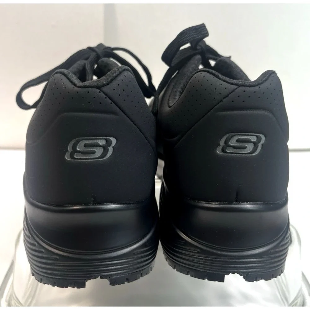 Skechers Womens Work Relaxed Fit‎ UNO SR Slip Resistant Black Shoes Size9 Wide